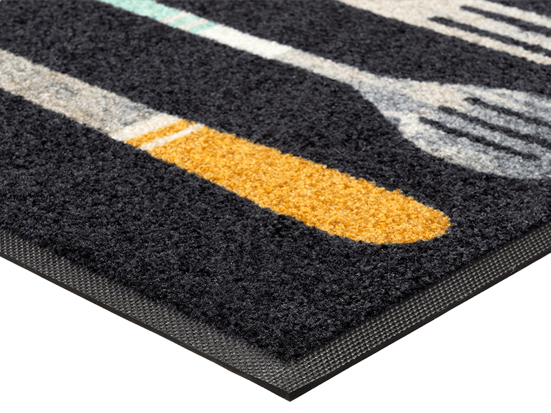 Tapis de sol textile - Premium avec surpiqûre Cuivre (jeu de 4) SL